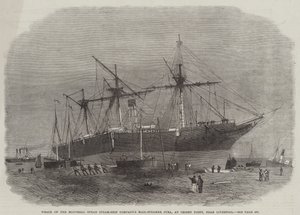 Montreal Ocean Steam-Ship Companyn Jura-postilaivan hylky Crosby Pointissa Liverpoolin lähellä.